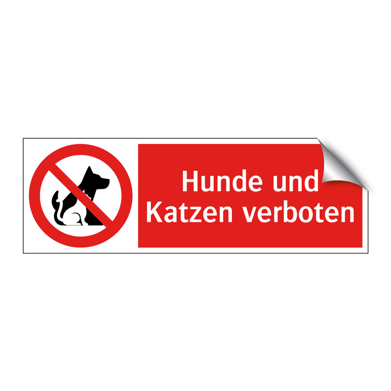 Hunde und Katzen verboten