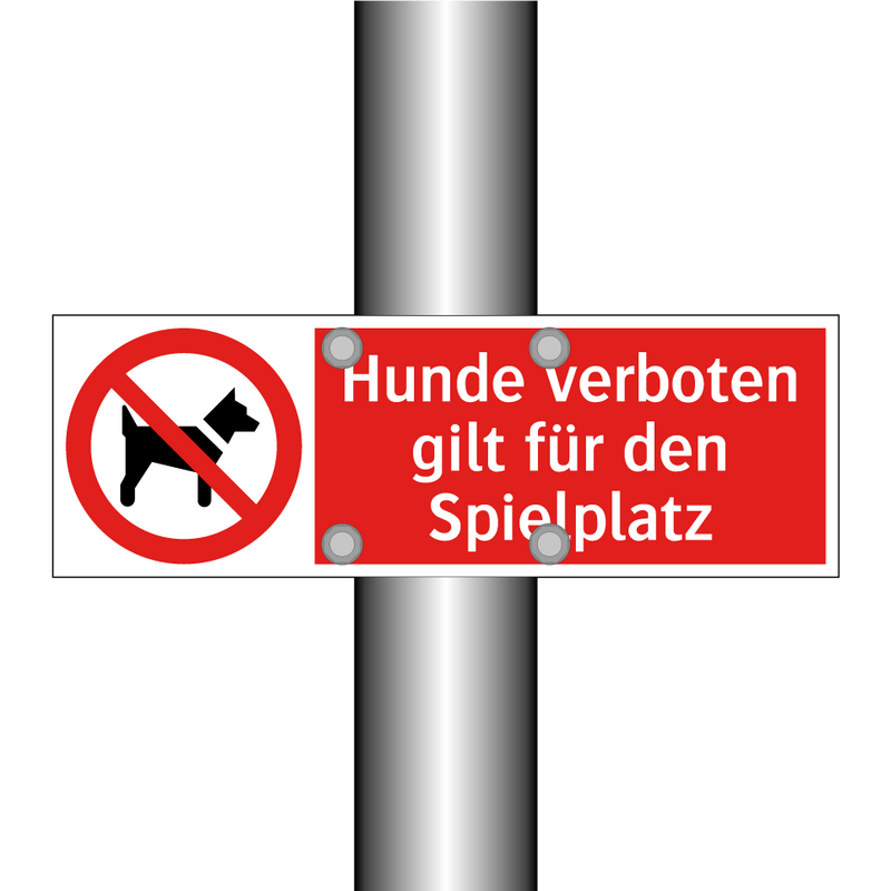 Hunde verboten gilt für den Spielplatz