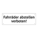 Fahrräder abstellen verboten!
