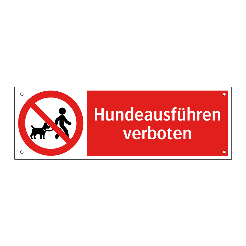 Hundeausführen verboten