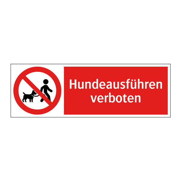 Hundeausführen verboten