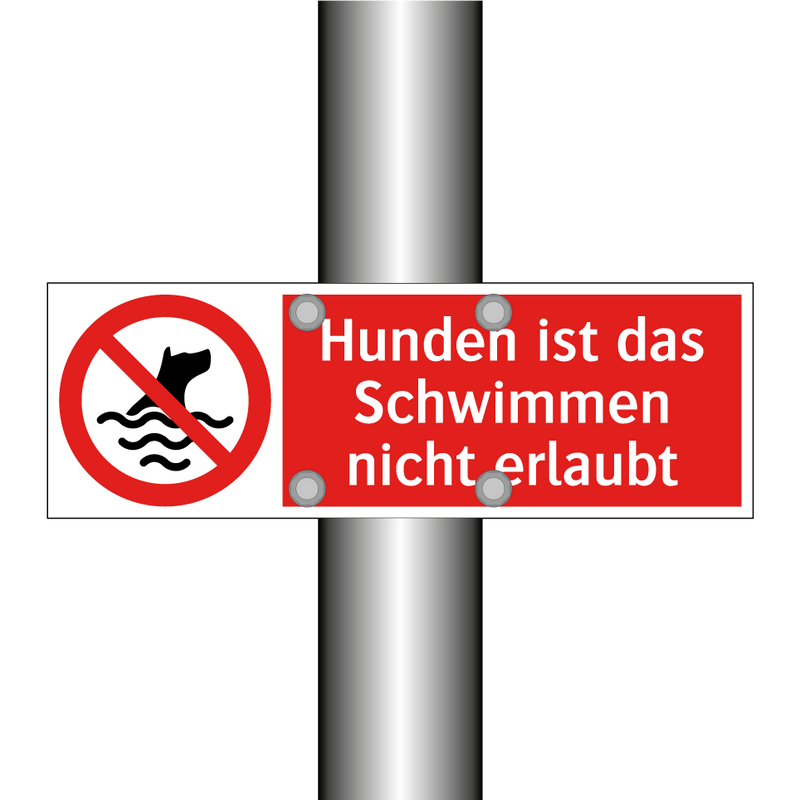 Hunden ist das Schwimmen nicht erlaubt