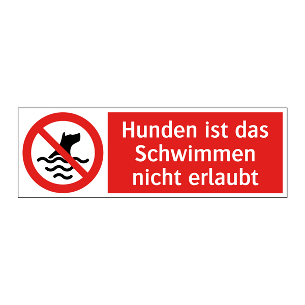 Hunden ist das Schwimmen nicht erlaubt