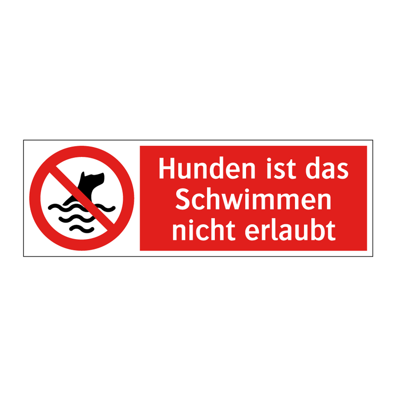 Hunden ist das Schwimmen nicht erlaubt