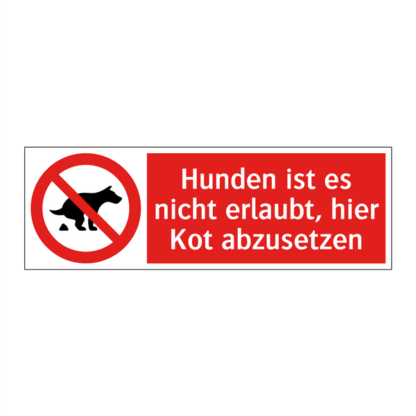 Hunden ist es nicht erlaubt, hier Kot abzusetzen