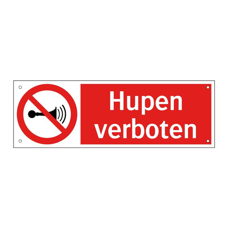 Hupen verboten