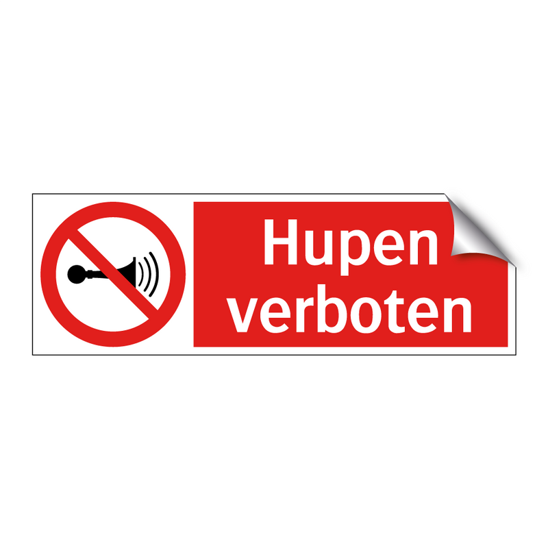 Hupen verboten