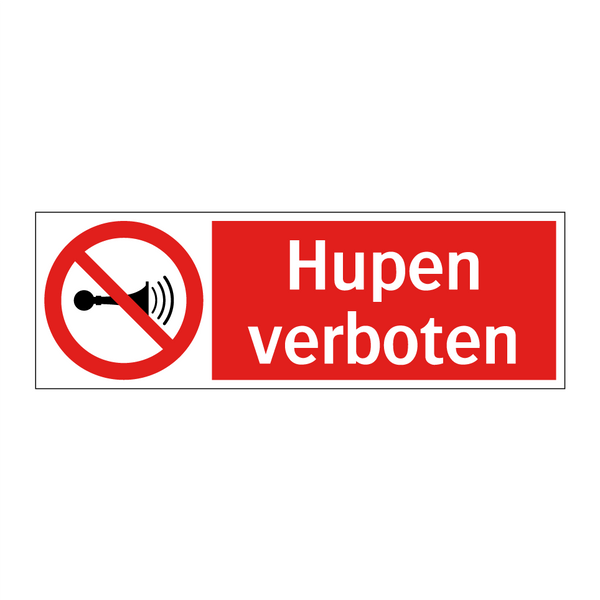 Hupen verboten