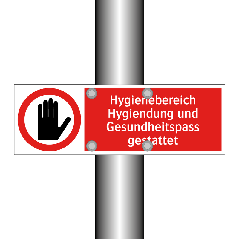 Hygienebereich Hygiendung und Gesundheitspass gestattet