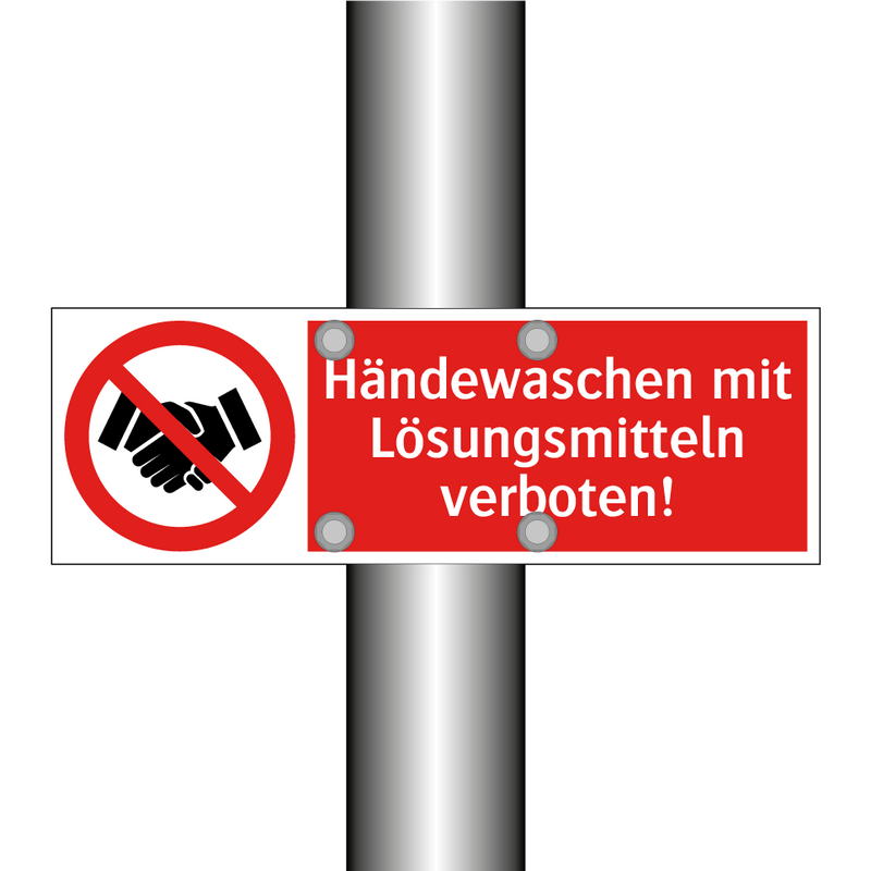Händewaschen mit Lösungsmitteln verboten!