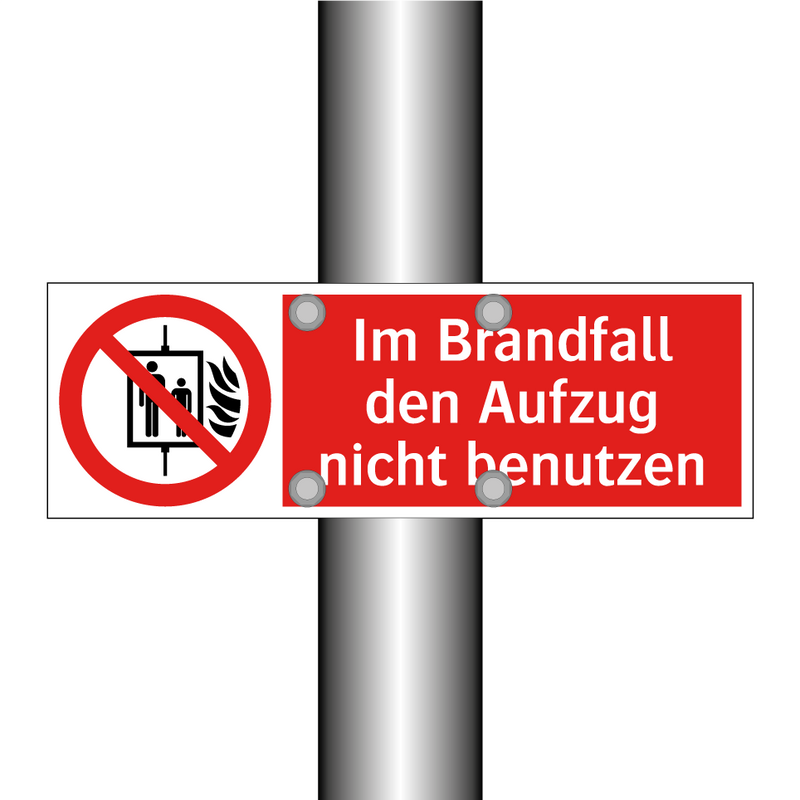 Im Brandfall den Aufzug nicht benutzen