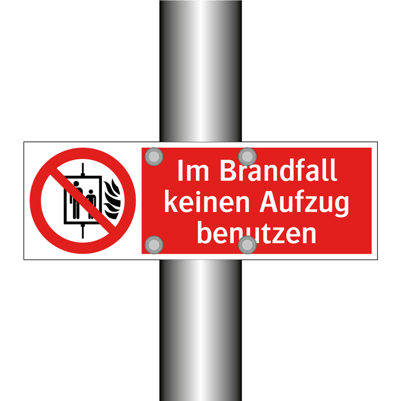 Im Brandfall keinen Aufzug benutzen