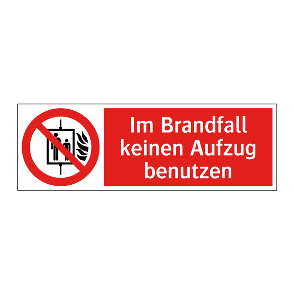 Im Brandfall keinen Aufzug benutzen