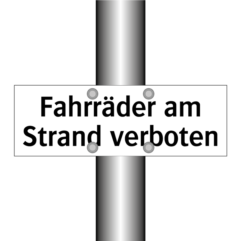 Fahrräder am Strand verboten