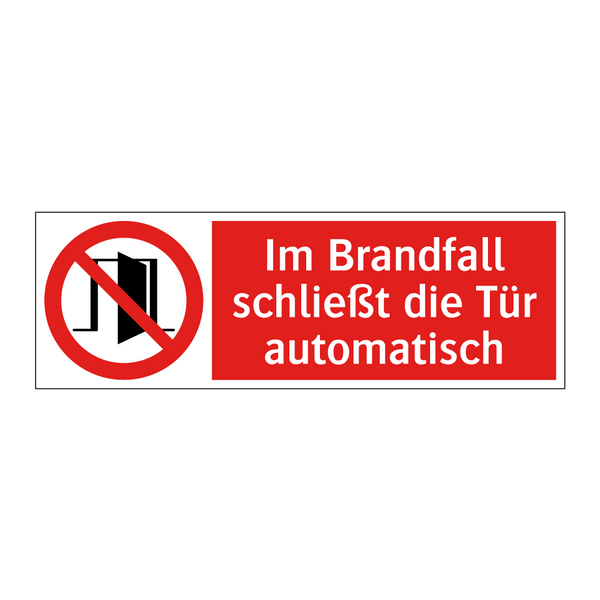 Im Brandfall schließt die Tür automatisch