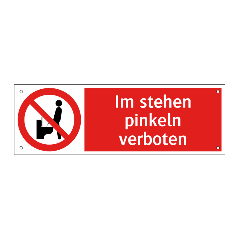 Im stehen pinkeln verboten