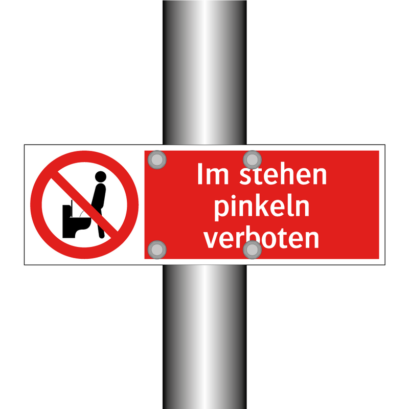 Im stehen pinkeln verboten
