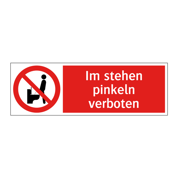 Im stehen pinkeln verboten