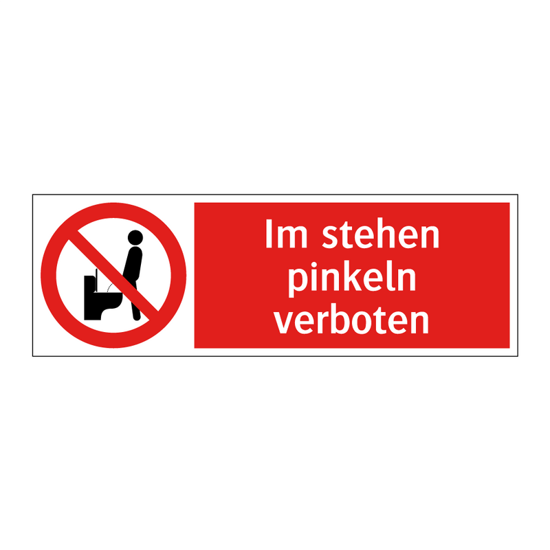 Im stehen pinkeln verboten