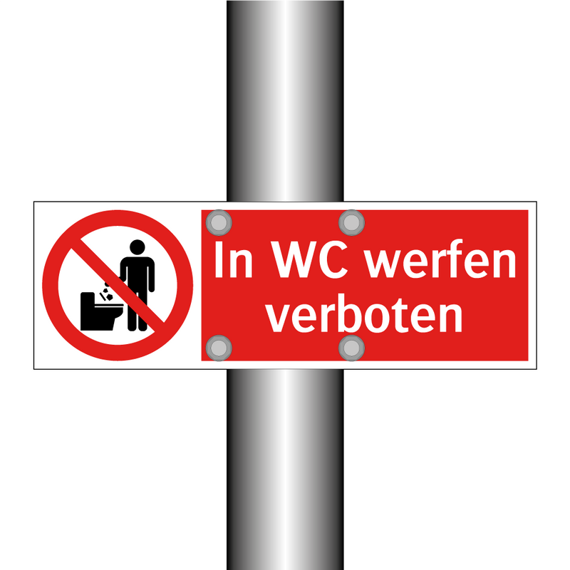In WC werfen verboten