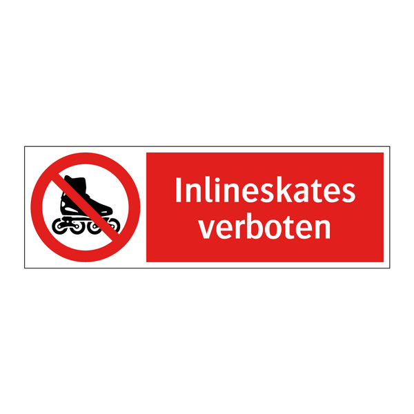 Inlineskates verboten