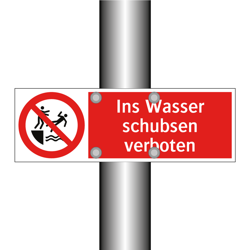 Ins Wasser schubsen verboten