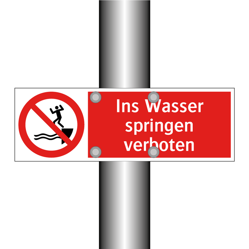 Ins Wasser springen verboten