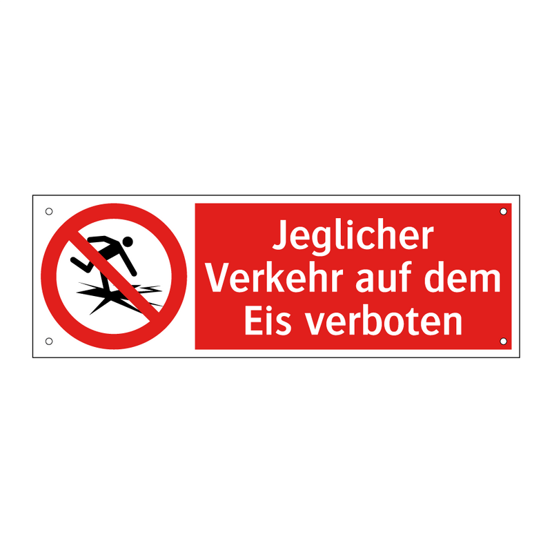 Jeglicher Verkehr auf dem Eis verboten