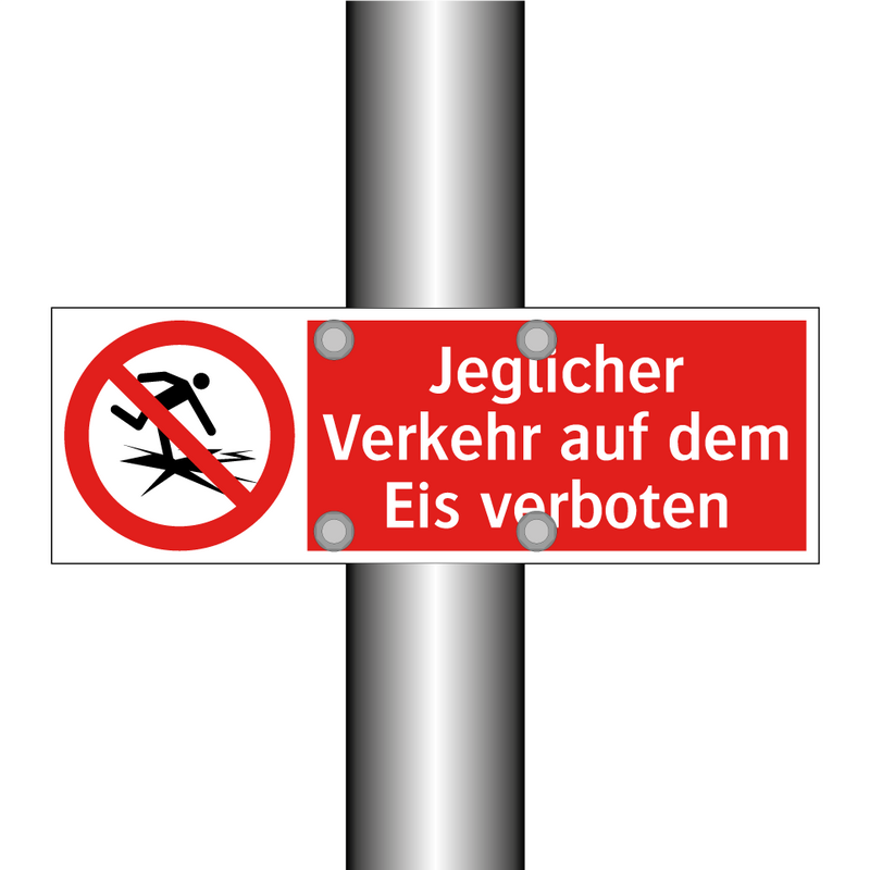 Jeglicher Verkehr auf dem Eis verboten