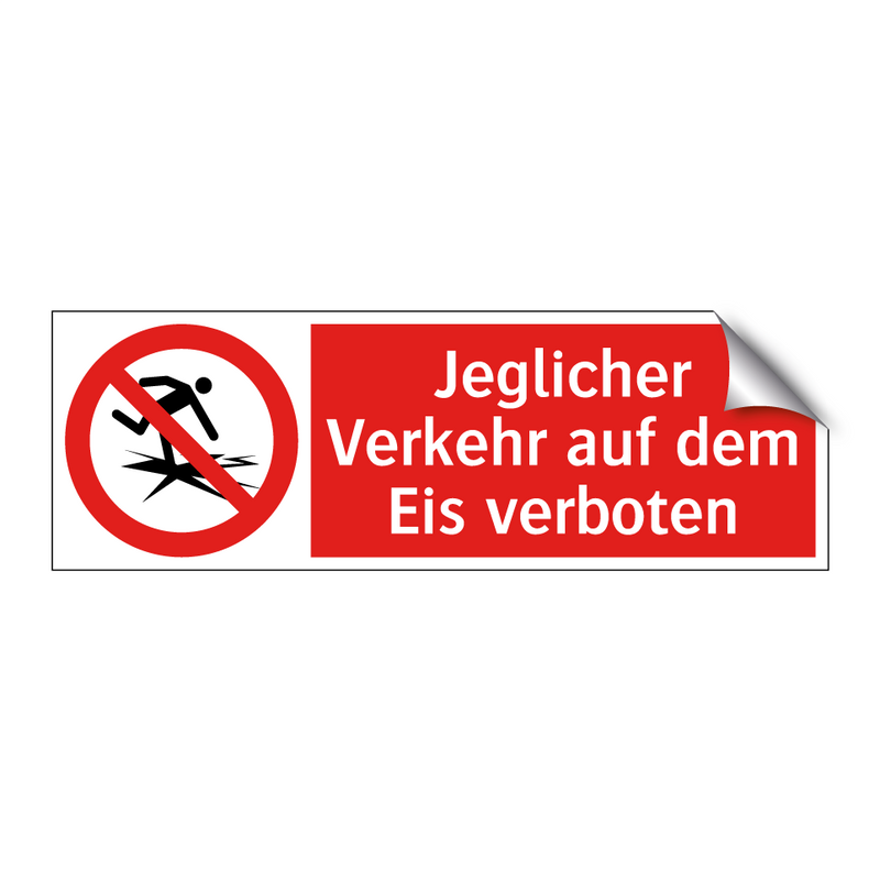 Jeglicher Verkehr auf dem Eis verboten