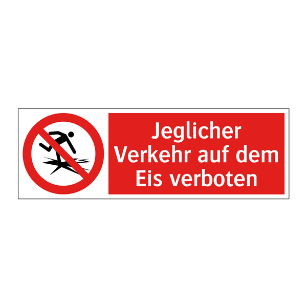 Jeglicher Verkehr auf dem Eis verboten