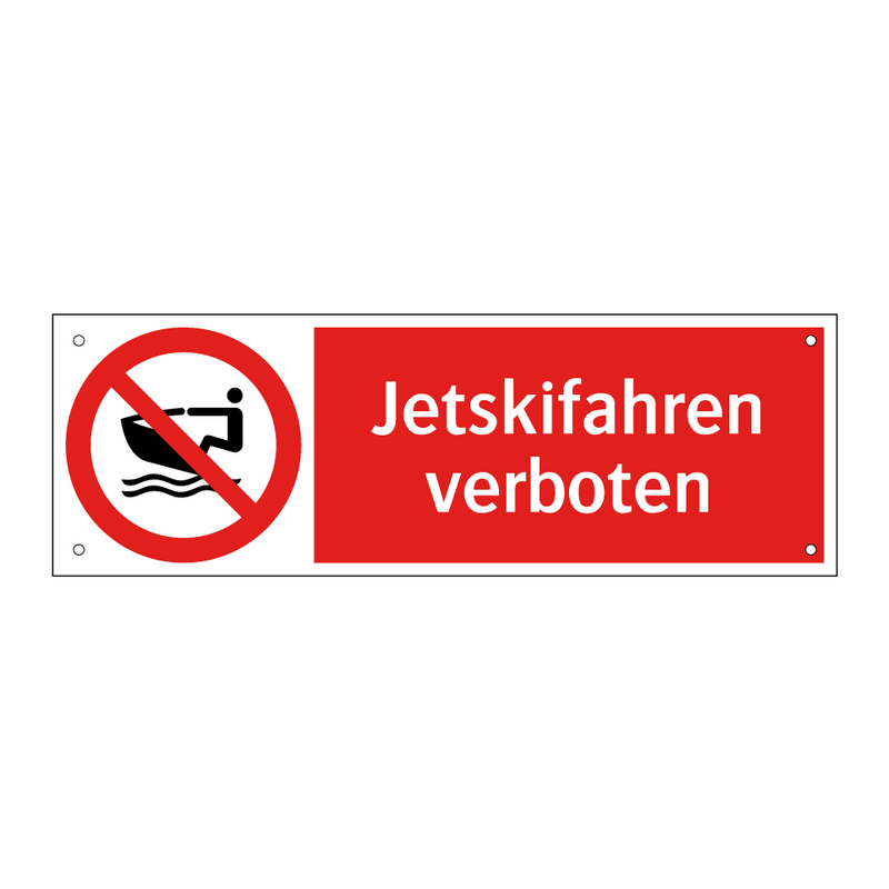 Jetskifahren verboten