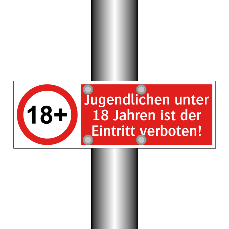 Jugendlichen unter 18 Jahren ist der Eintritt verboten!