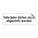 Fahrräder dürfen nicht abgestellt werden