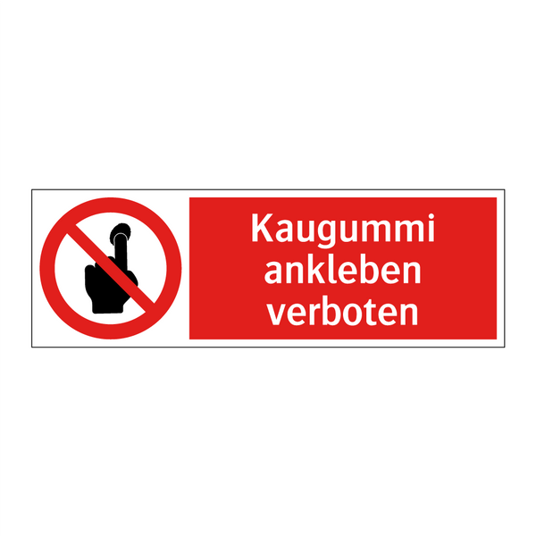 Kaugummi ankleben verboten