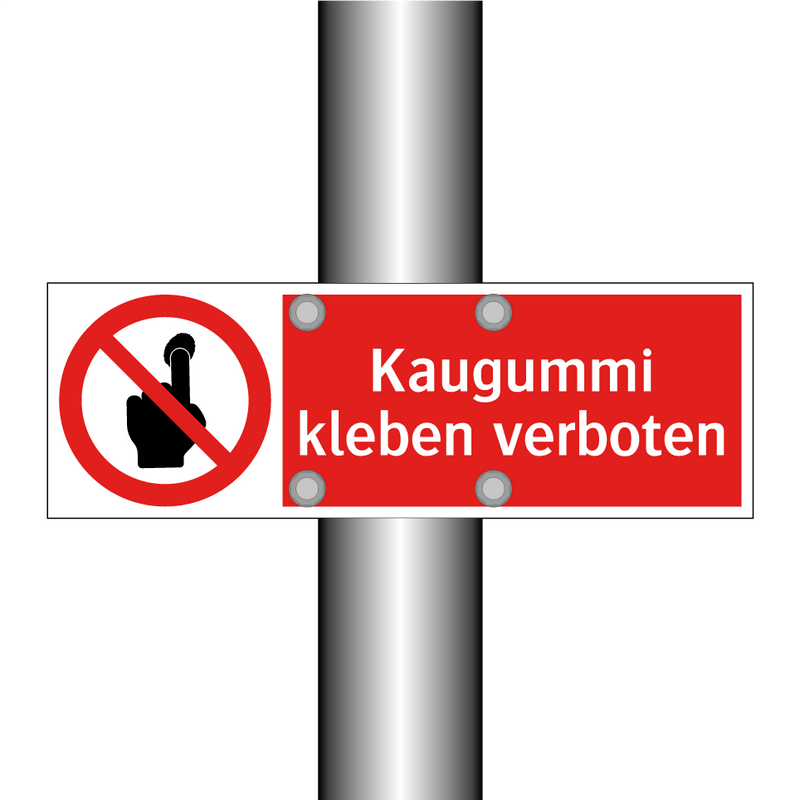 Kaugummi kleben verboten