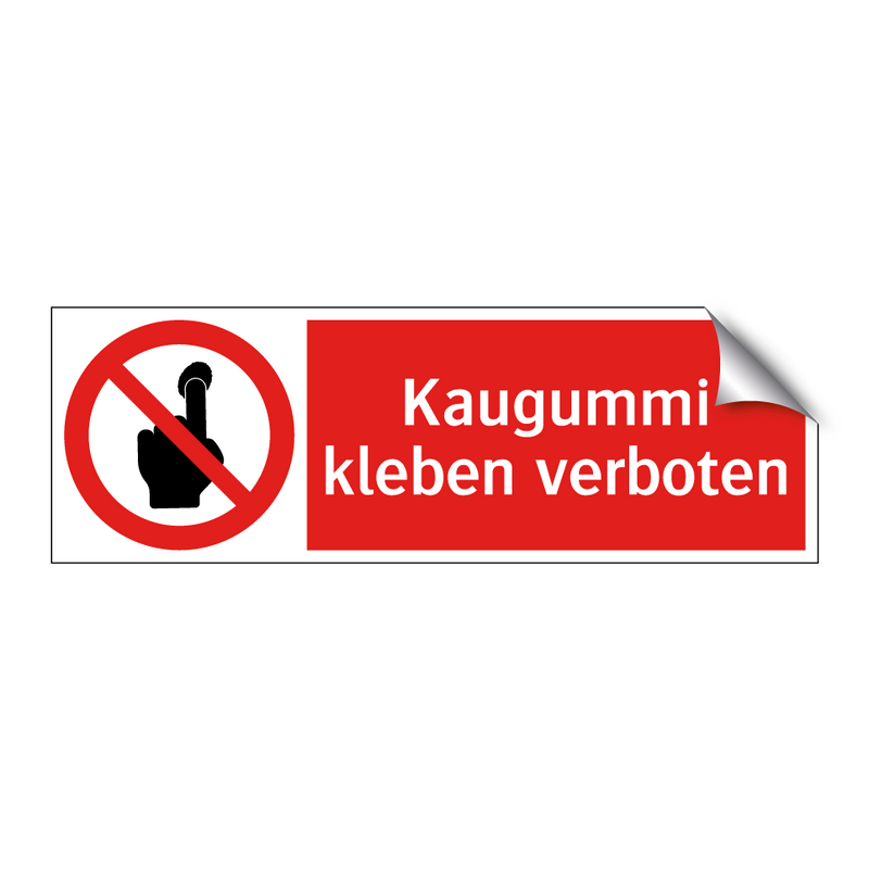 Kaugummi kleben verboten