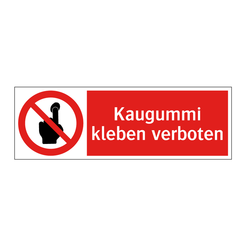 Kaugummi kleben verboten