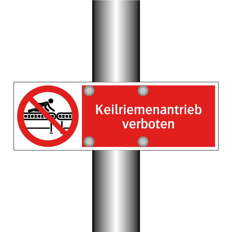 Keilriemenantrieb verboten