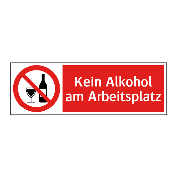 Kein Alkohol am Arbeitsplatz