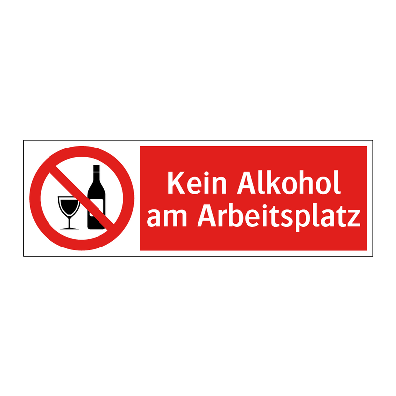 Kein Alkohol am Arbeitsplatz