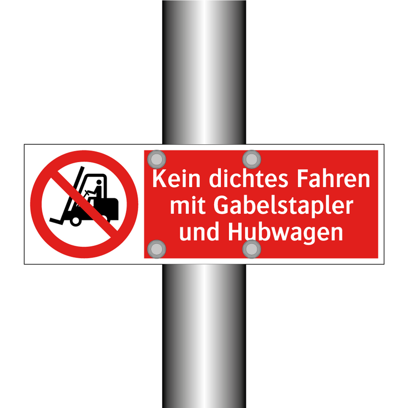 Kein dichtes Fahren mit Gabelstapler und Hubwagen