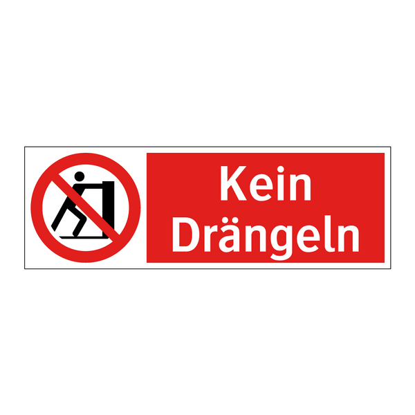 Kein Drängeln