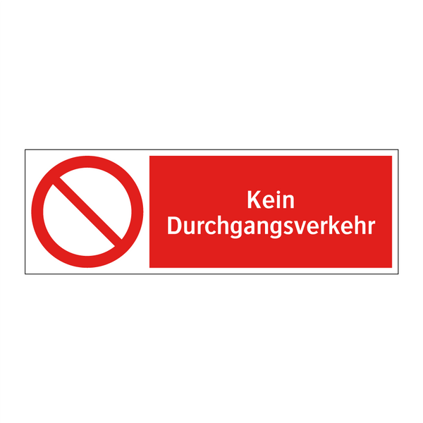 Kein Durchgangsverkehr