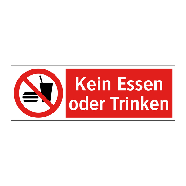 Kein Essen oder Trinken