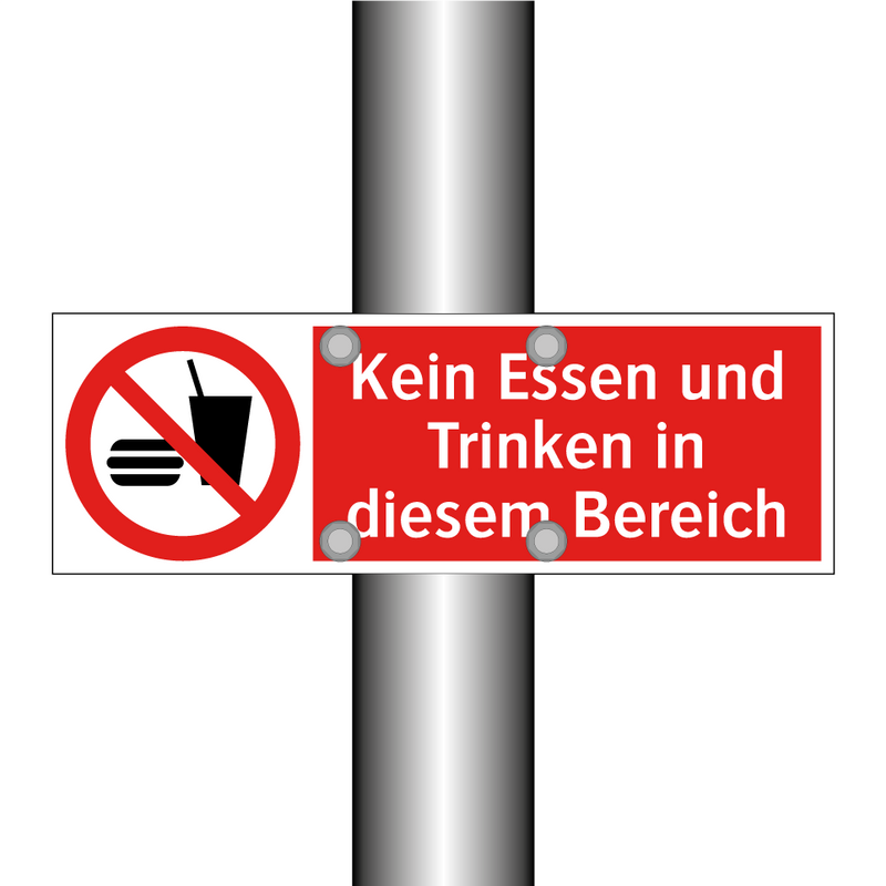 Kein Essen und Trinken in diesem Bereich