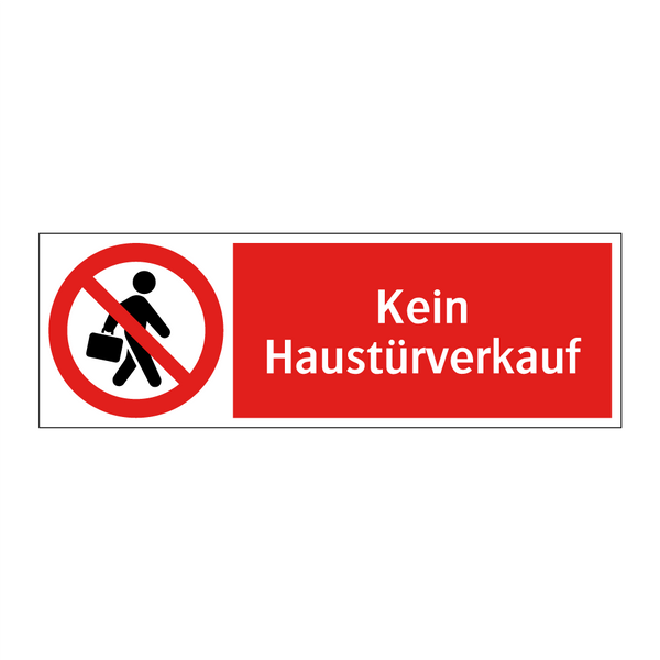 Kein Haustürverkauf