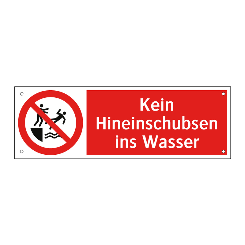Kein Hineinschubsen ins Wasser