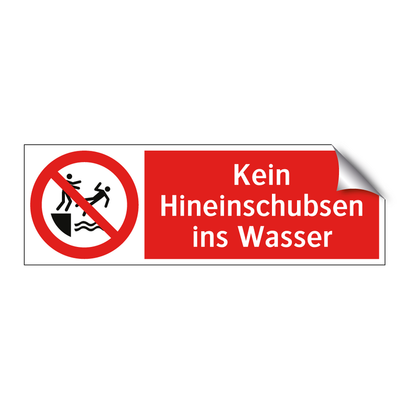 Kein Hineinschubsen ins Wasser