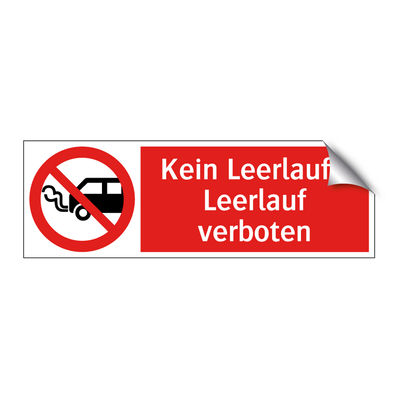 Kein Leerlauf - Leerlauf verboten